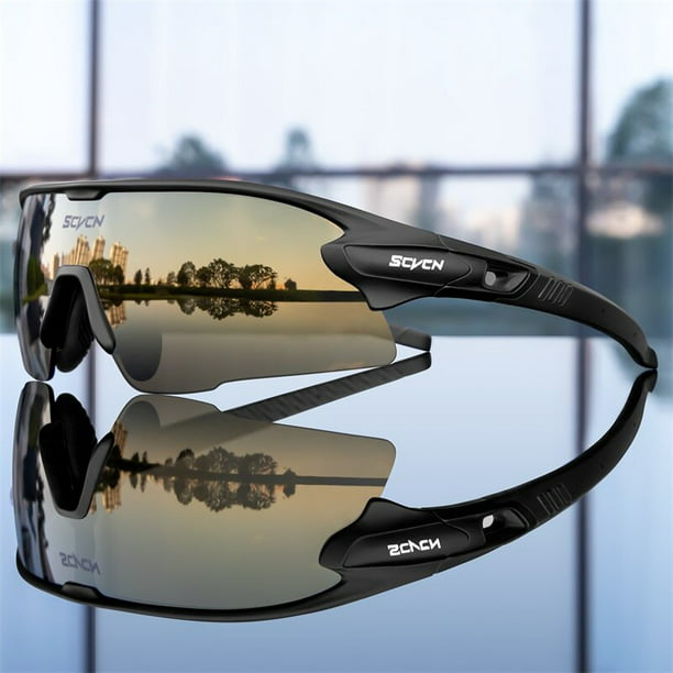 Gafas de bicicleta de montaña SCVCN, de sol deportivas para hombre, gafas de ciclismo fotocromáticas, gafas de protección UV400 para correr en carretera MTB qiuyongming unisex | Walmart en línea