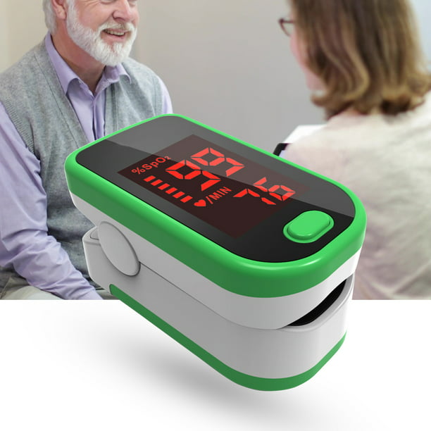 Monitor de oxígeno de pulso de dedo, Oxímetro de sangre, Medidor de sangre  (Verde), Tmvgtek, Cuidado de Belleza