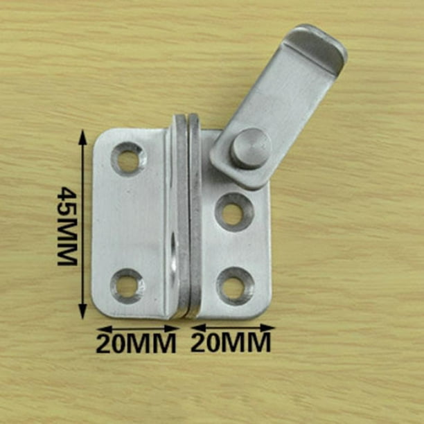 Paquete de 2 cerrojos de acero inoxidable con llave y con pestillo  giratorio, para puertas pequeñas, alacenas y demás, color plateado, 4  pulgadas