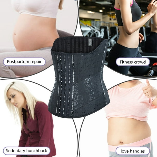 HXSZWJJ Faja moldeadora de cintura de látex de hueso de acero, faja  moldeadora de cintura para entrenamiento y control de abdomen para mujeres  (color