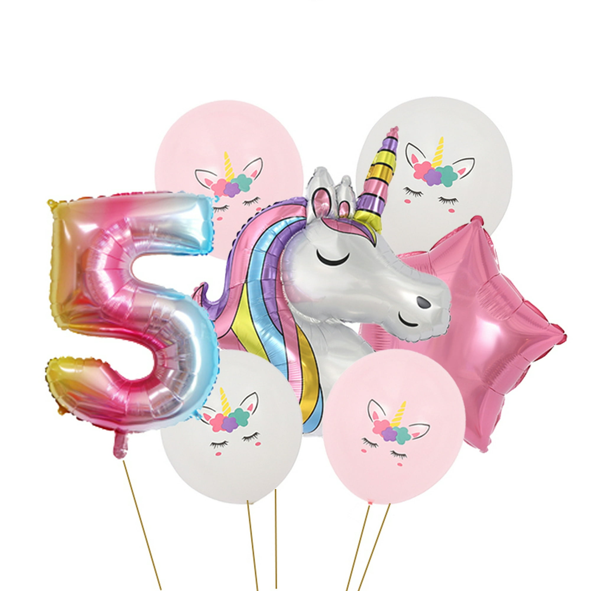 Decoraciones De Cumpleaños De Unicornio Para Niñas , Fiesta Temática Kit De  Arco De Guirnalda De Globos Bebé Suministros