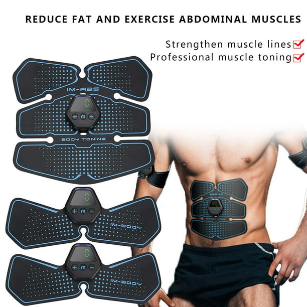 EMS Entrenador de músculos abdominales Pantalla digital Carga Ejercicio  Fitness Parche