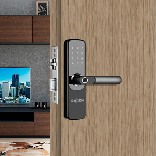 Cerradura electrónica inteligente para puerta de madera, cerrojo