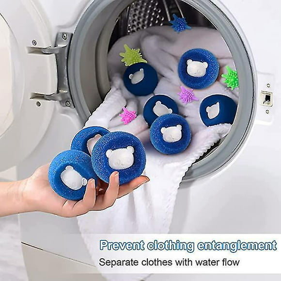 paquete de 18 depiladores para mascotas lavadora bolas de pelusa para lavadora bola de lavado antienvoltura zefeiwu 8390614069312
