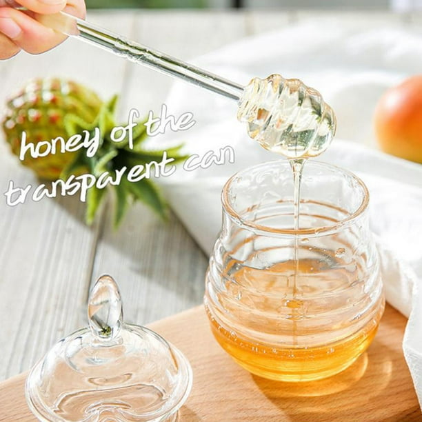 Dispensador de jugo de miel Tarro de de con Cazo Y Tapa para Opción 3  14,2x9,3 cm Fanmusic Dispensador de jugo de miel