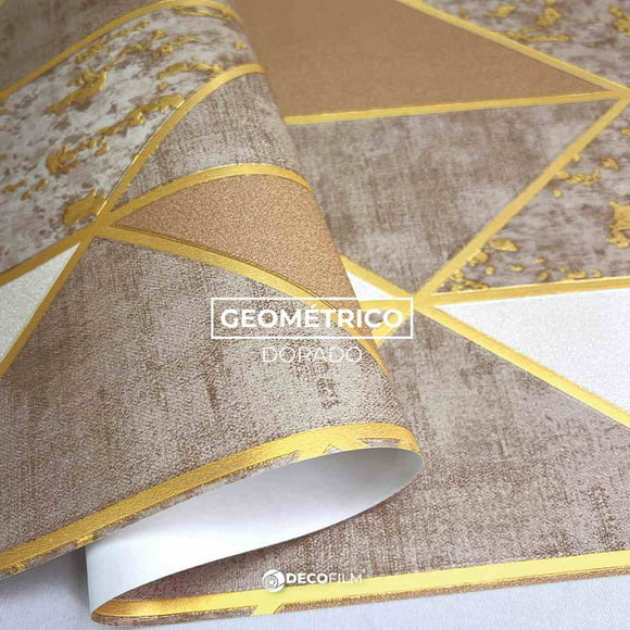 geométrico dorado deco filmpapel tapiz053m x 95mtipo laja ladrillo y cantera material de in panel decorativo geométrico dorado
