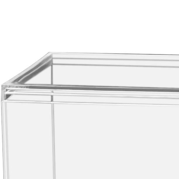 1 caja de almacenamiento grande de plástico transparente con divisores  ajustables, 8 rejillas, organizador rectangular transparente para joyas