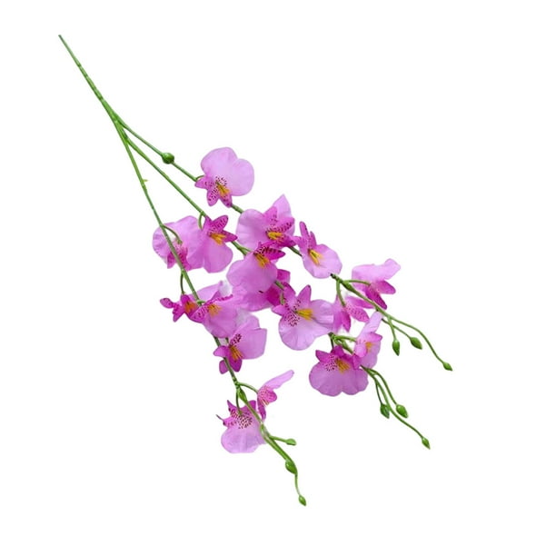  Flores artificiales realistas en maceta, orquídeas artificiales  para decoración del hogar, boda, fiesta, arreglo floral, orquídeas  sintéticas : Hogar y Cocina