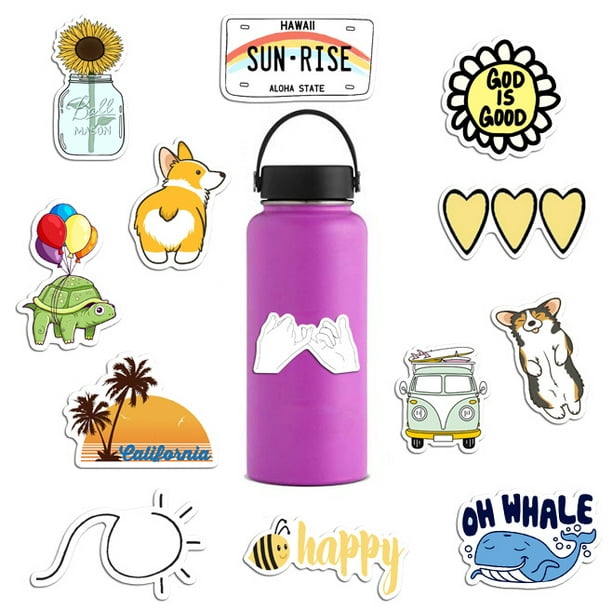 100 piezas lindas pegatinas de animales para niños, pegatinas de botellas  de agua Vinilo impermeable Hydroflask Phone Skateboard Laptop Stickers,  Paquetes de pegatinas estéticas para