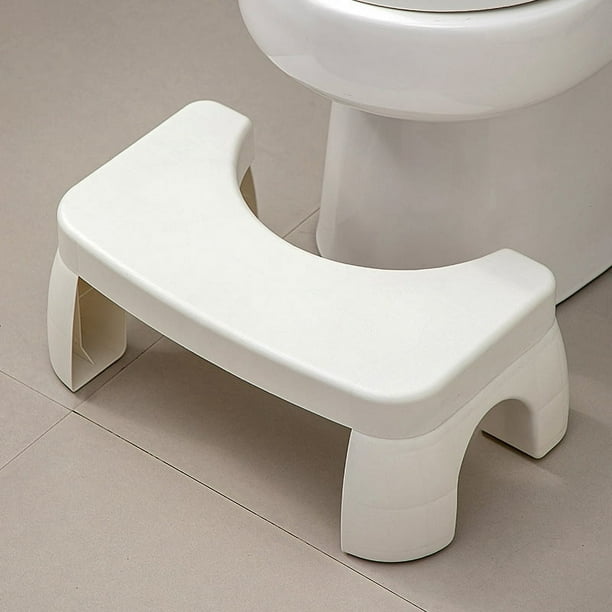Taburete de Baño Well Care - Reposapiés de Inodoro Fisiológico para Adultos  - Favorece la posición en cuclillas contra el estreñimiento en el WC -  Plástico Reciclado