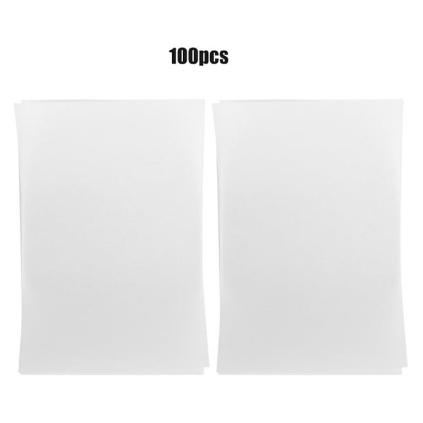 100 Piezas Papel de Calco Escritura Dibujo Hoja 25x16x0,7 Cm Sunnimix Papel  de calco blanco