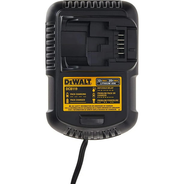 Cargador De Bateria Para Auto Apagado Automatico 12v Y 20v Max DeWalt  DCB119