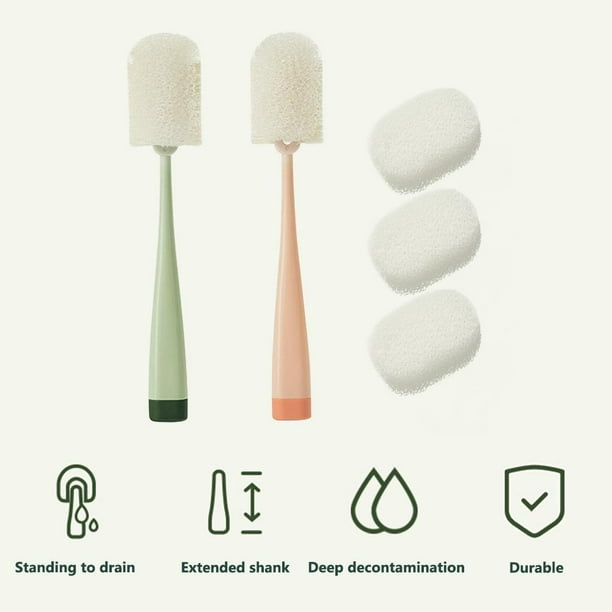 Kit de cepillo portátil para biberones Juego de limpieza de biberones de  viaje yeacher Cepillo de limpieza