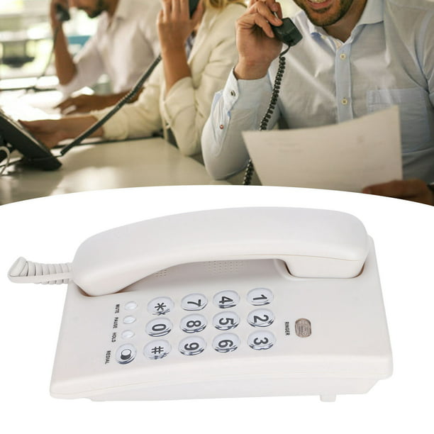 Teléfono con cable, teléfono fijo portátil KXT504 para negocios familiares,  silencioso, diseñado a medida
