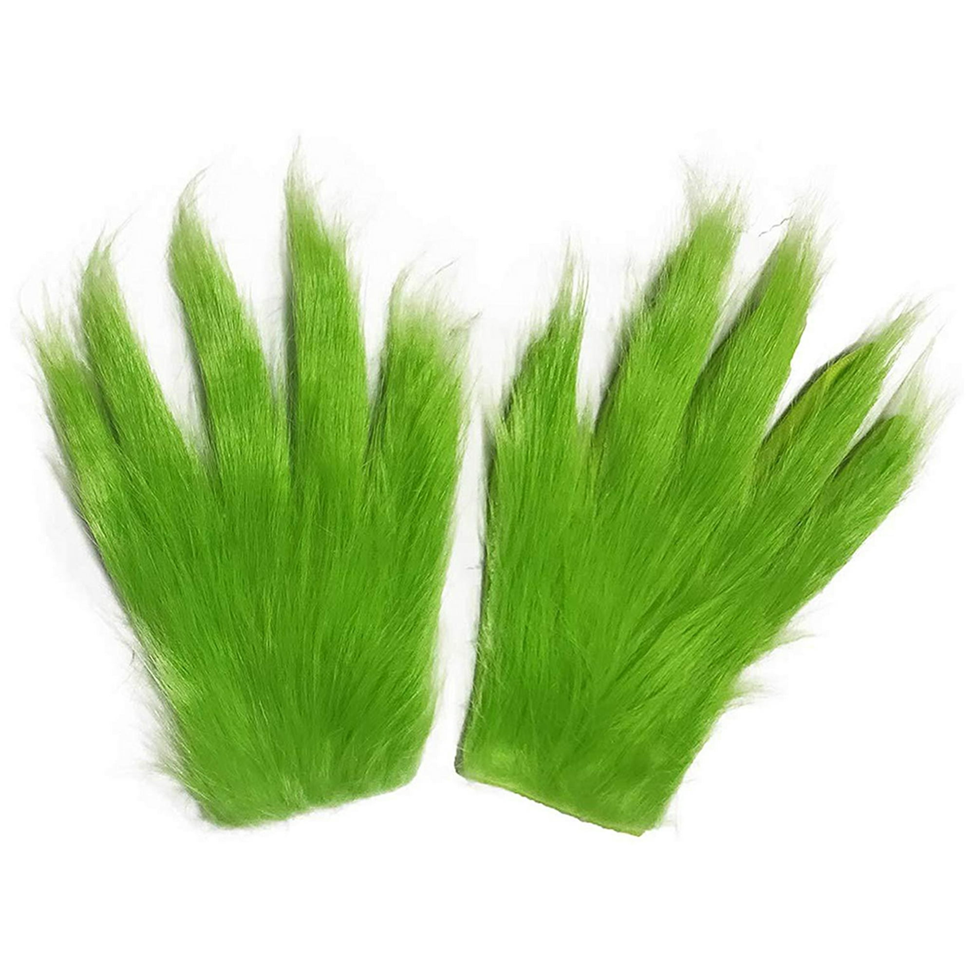 Guantes peludos de monstruo verde para disfraz de cosplay de Halloween,  Verde