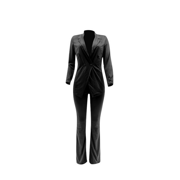 Trajes de 2 piezas para mujer, traje de blazer sólido para mujer, conjunto  de traje para negocios, trabajo, oficina, pantalones de dama, trajes de