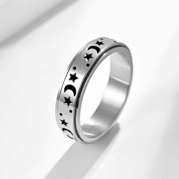 Anillos para parejas, anillos apilables, anillo giratorio, anillos clásicos  de moda, regalo para mujeres, hombres y niñas, anillo NFC, tecnología de