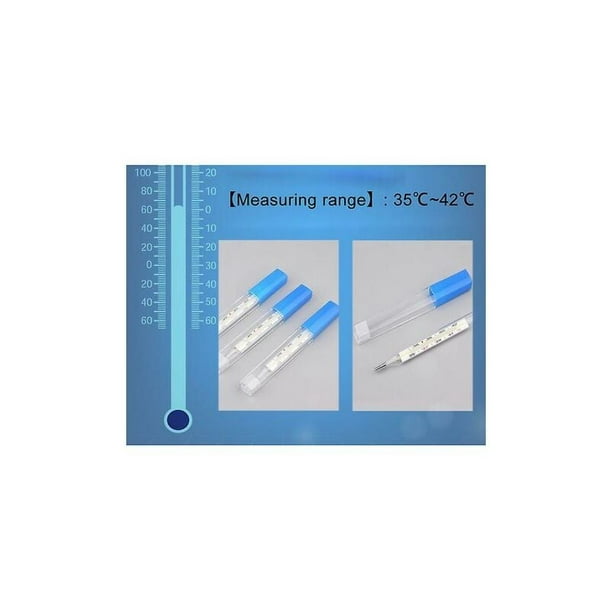 2 pièces médical mercure verre thermomètre adulte bébé mesure de la  température corporelle