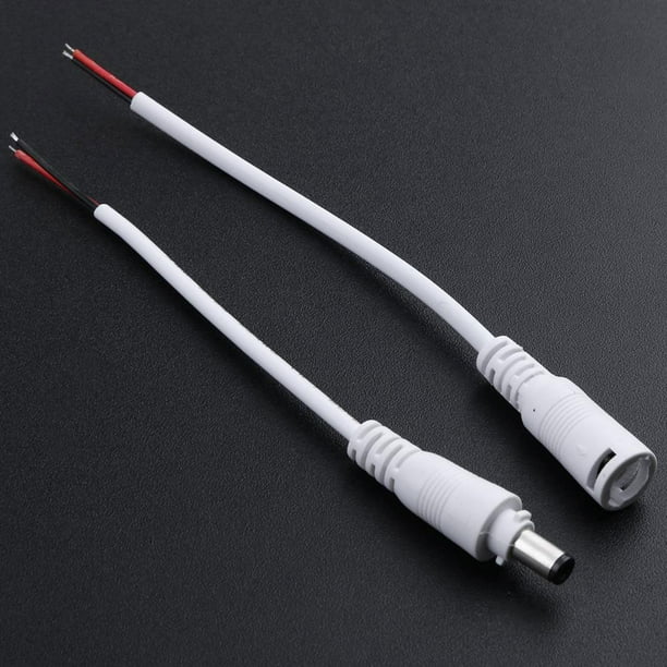 Candelabro Led Conector de cable de enchufe hembra macho de 5 CC para tira  de luz LED .5x2.1 / (A) 20 piezas Likrtyny Para estrenar