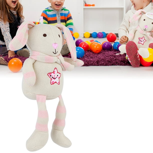 BBSKY-juguetes de animales de peluche para bebé recién nacido, muñeco  calmante, regalo, conejo rosa con campana incorporado