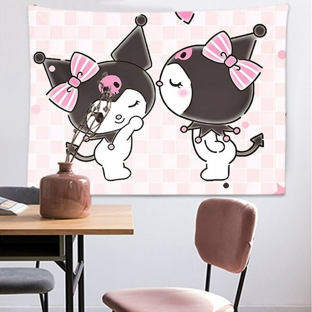 Kawaii Sanrio Hello Kitty, Cinnamoroll, My Melody, Kuromi, Fondo de tela  para dormitorio, tapiz de cabecera, bonito para decorar la pared
