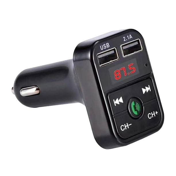 Bluetooth Coche A6139 NE Transmisor Bluetooth Believe para coche , 2 USB  con 3,4A Max, Controlador de llamada y Volumen, FM/USB, Negro - Fundas  personalizas para Móvil