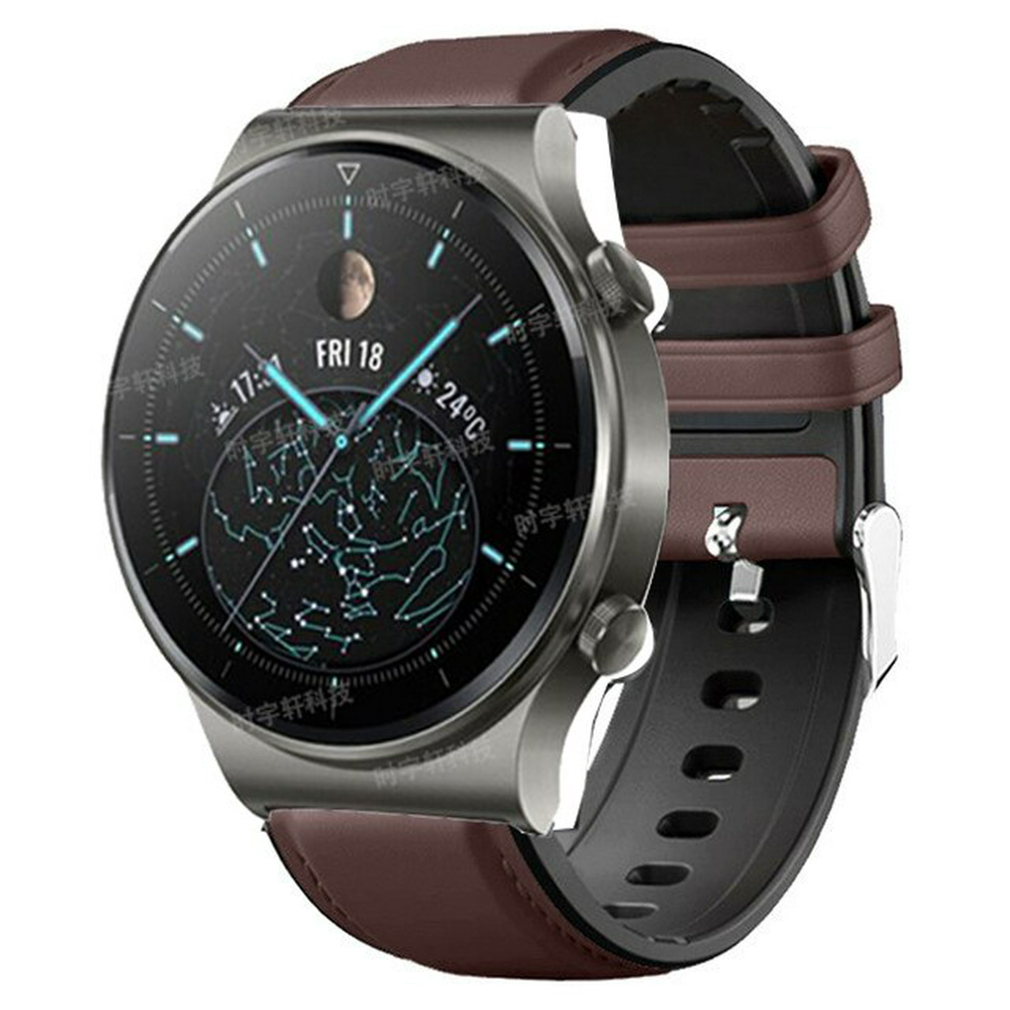  Paquete de Amazfit GTR 3 Pro Smart Watch negro + correas de  reloj Amazfit de cuero genuino color negro : Celulares y Accesorios