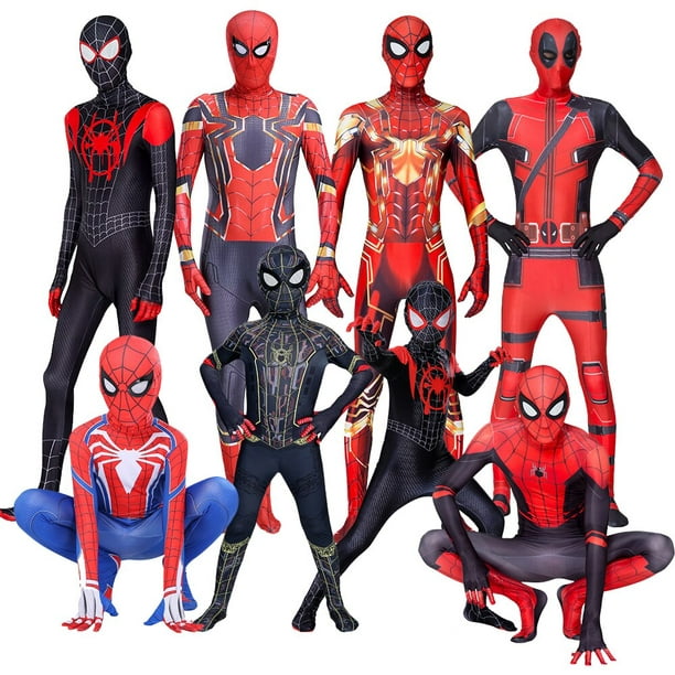 Disfraz de Spiderman de Miles Morales para niños, mono de Cosplay
