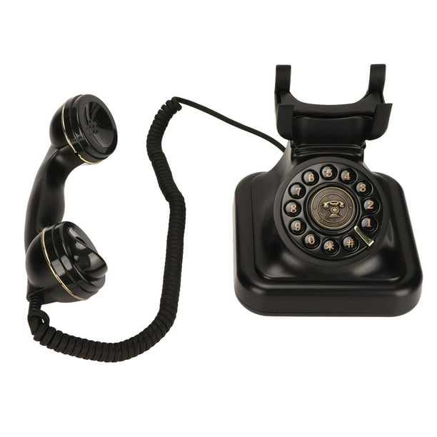 Teléfono fijo antiguo, teléfono con cable retro con botones grandes y  teléfonos fijos vintage totalmente funcionales hechos de material robusto  para