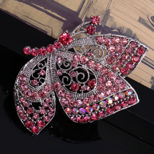 Y-XM 2*Broches de Bisuteria Zircon de Pin Color Diamante Cristal Mariposa  Broche joyería : : Moda