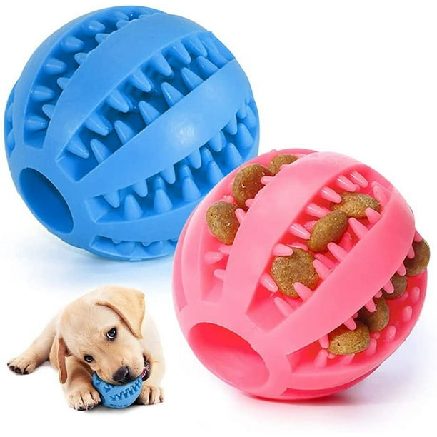 FOFOS Juguetes para perros, pelotas para masticar, pelota de tenis para  masticadores agresivos, juguetes molares duraderos para la dentición,  juguete