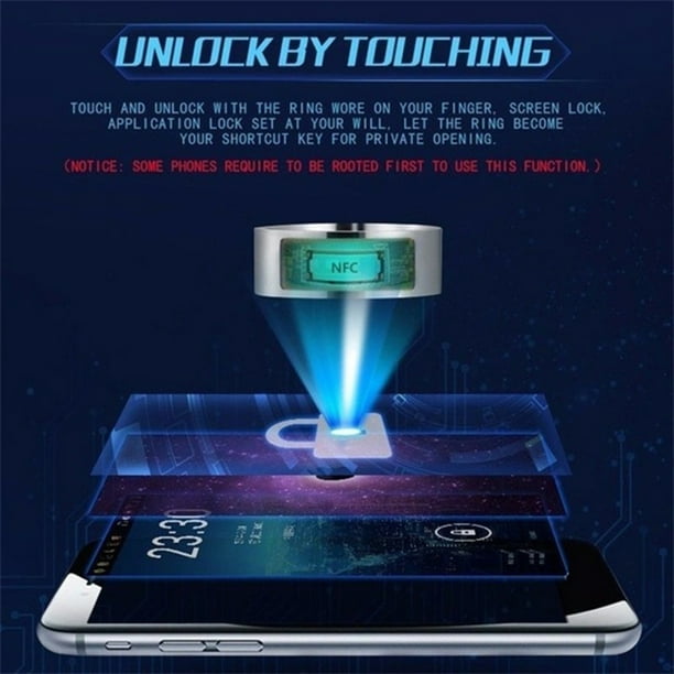 Gwong Electrónica Anillo inteligente digital inteligente multifuncional  impermeable NFC para la ven Gwong