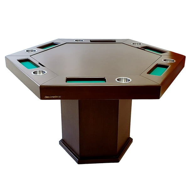 Mesa De Poker Octagonal Con Portavasos Diversiones Bago