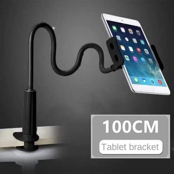 Soporte de montaje de tableta con tornillo para cama, soporte de teléfono  de escritorio, abrazadera de brazo largo Flexible para IPad, Samsung,  Xiaomi de 4,7-11 pulgadas