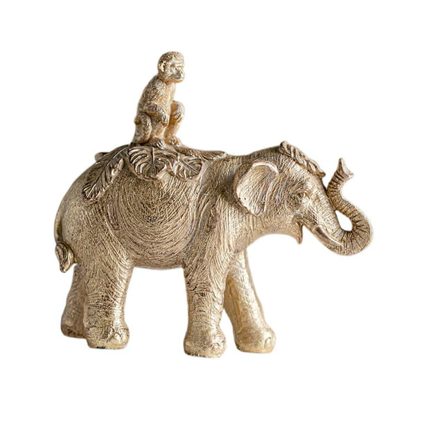 2 Adornos Creativos Para Decoración De Elefantes, La Estatua De Elefante Es  Adecuada Para Estantería, Sala De Estar, Dormitorio, Oficina, Estantería