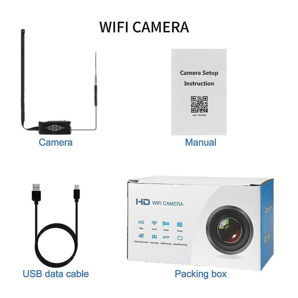 Mini cámara oculta WiFi, cámara espía HD 1080P pequeño módulo DIY niñera  Cam para seguridad en el hogar y la oficina