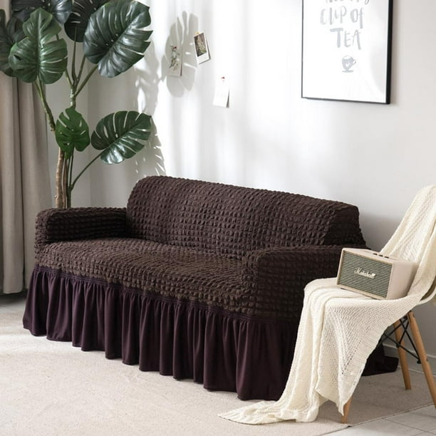 HOTNIU - Funda elástica para sofá de 4 plazas con estampado, protector  universal de muebles con 1 funda de almohada (tamaño extra grande, pluma  negra)