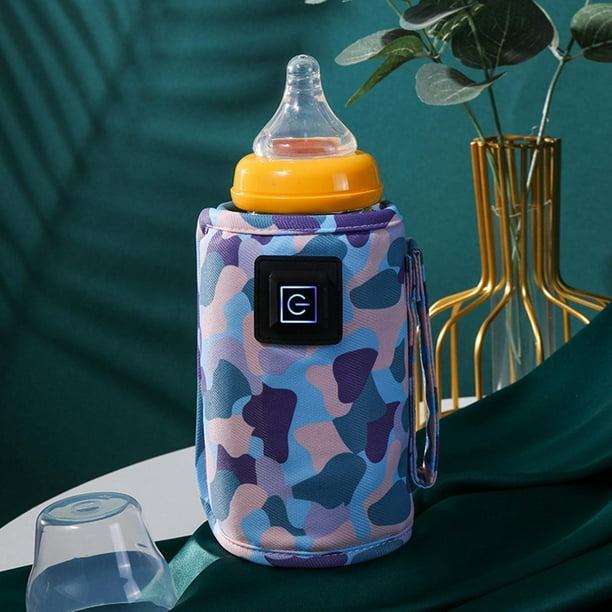 Calentadores de biberones esterilizadores USB calentador de biberones  portátil calentador de tazas de viaje para leche calentador de botellas de  bebé bolsa azul.