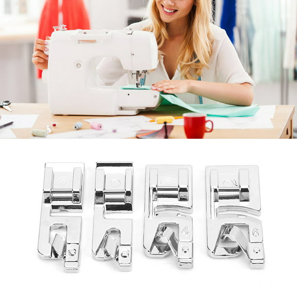 3 uds accesorios de costura, prensatelas para máquina de coser de dobladillo