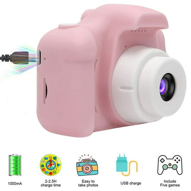 Cámara Digital HD para niños, cámara de vídeo con foto bonita de 2  pulgadas, regalo de cumpleaños para niños y bebés Ndcxsfigh libre de BPA