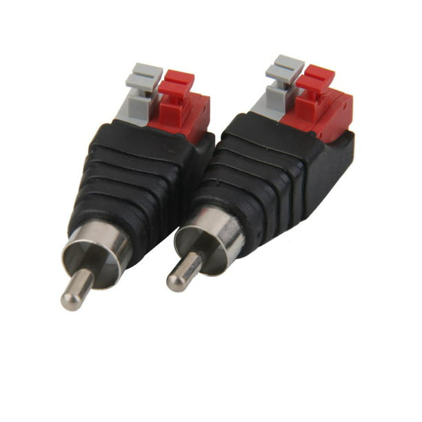 Paquete de 10 cables de altavoz a conector RCA macho de audio adaptador de  enchufe