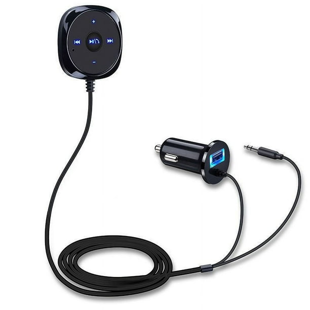 Kit de coche Bluetooth, receptor Bluetooth, adaptador de audio manos libres  Bluetooth 4.1 con micrófono, base magnética y aislador de suelo de ruido  para audio de coche Excelente Rendimiento ER007782CYL