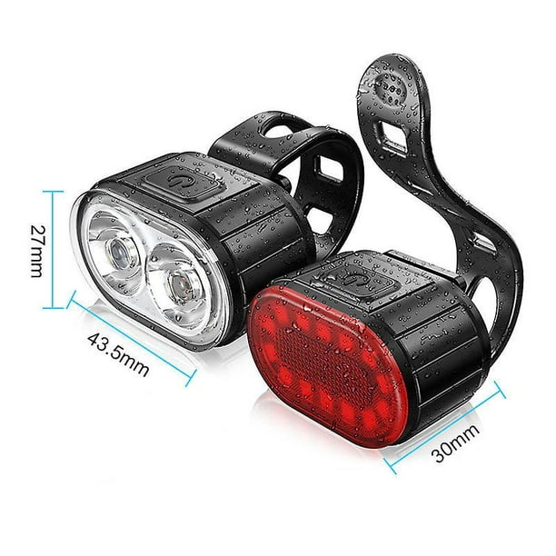 Luz LED potente para bicicleta Betterlife, luz delantera y trasera para  bicicleta, luz delantera y trasera para bicicleta impermeable recargable  por USB JAMW Sencillez