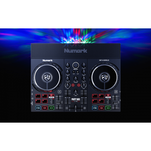Numark Party Mix II - Controladora DJ, mesa de mezclas con luces  integradas, mezclador DJ e interfaz audio, con Serato DJ Lite : :  Instrumentos musicales