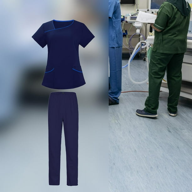 Conjunto de uniformes médicos para mujer, trajes de trabajo de