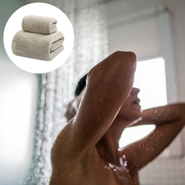 Juego de toallas de 3 piezas de calidad premium (1 toalla de baño, 2  toallitas), toallas de ducha altamente absorbentes
