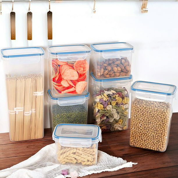 Juego de 32 recipientes herméticos para almacenamiento de alimentos con  tapas para organización de cocina y despensa, sin BPA para cereales, pasta
