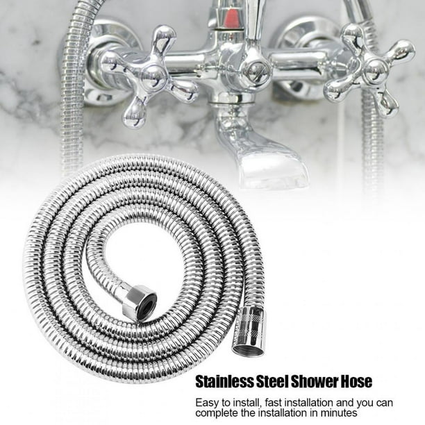 Manguera de ducha universal flexible antitorsión de acero inoxidable para  cabezal de ducha de mano, accesorios de repuesto de baño (59 pulgadas