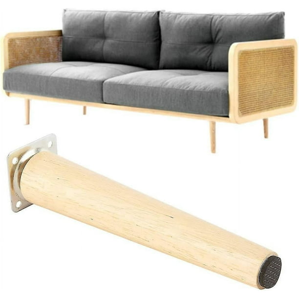  KOOEIN Patas de mesa, patas de madera para muebles, patas de  sofá, patas de apoyo, patas de mesa de café + tornillos, patas de tocador,  con placas de montaje, fácil de