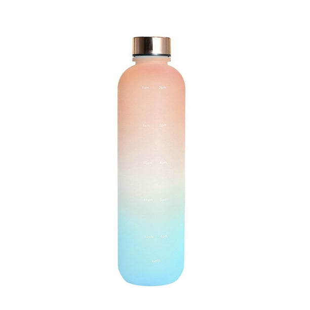 botella de agua con pajita 45 oz botella de agua kawaii linda botella de  agua morada con correa JAMW Sencillez